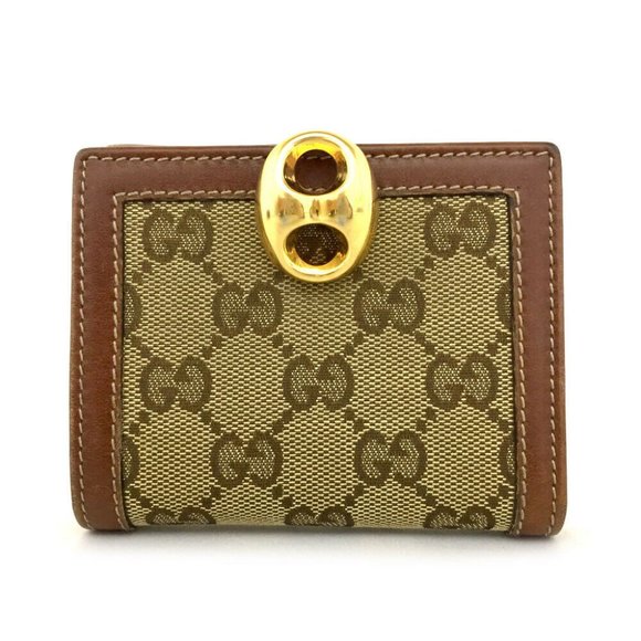 Gucci Handbags - Auth Gucci Gg Logo Bifold Wallet Canvas #14729G85